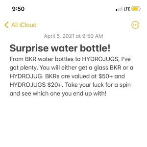 SURPRISE WATER BOTTLE!